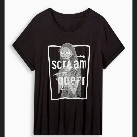 TORRID Nightmare Before Christmas "SCREAM QUEEN" Sally T-shirt Plus Size 5X-28 - Picture 1 of 2